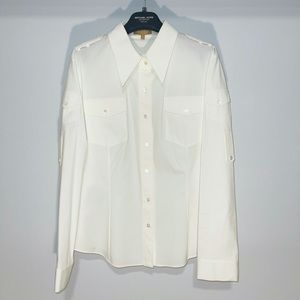 Michael Kors Collection white button-up blouse